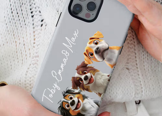 Altijd je trouwe viervoeter bij de hand: het gepersonaliseerde 3D-cartoon hondentelefoonhoesje