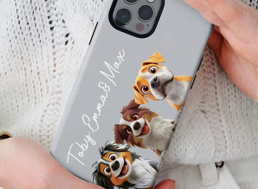 Altijd je trouwe viervoeter bij de hand: het gepersonaliseerde 3D-cartoon hondentelefoonhoesje