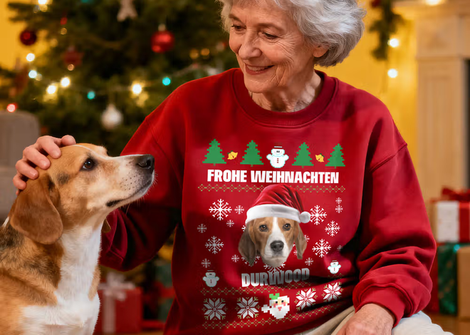 Huisdier mee aan het kerstdiner: de gepersonaliseerde foute kersttrui met foto en kerstmuts