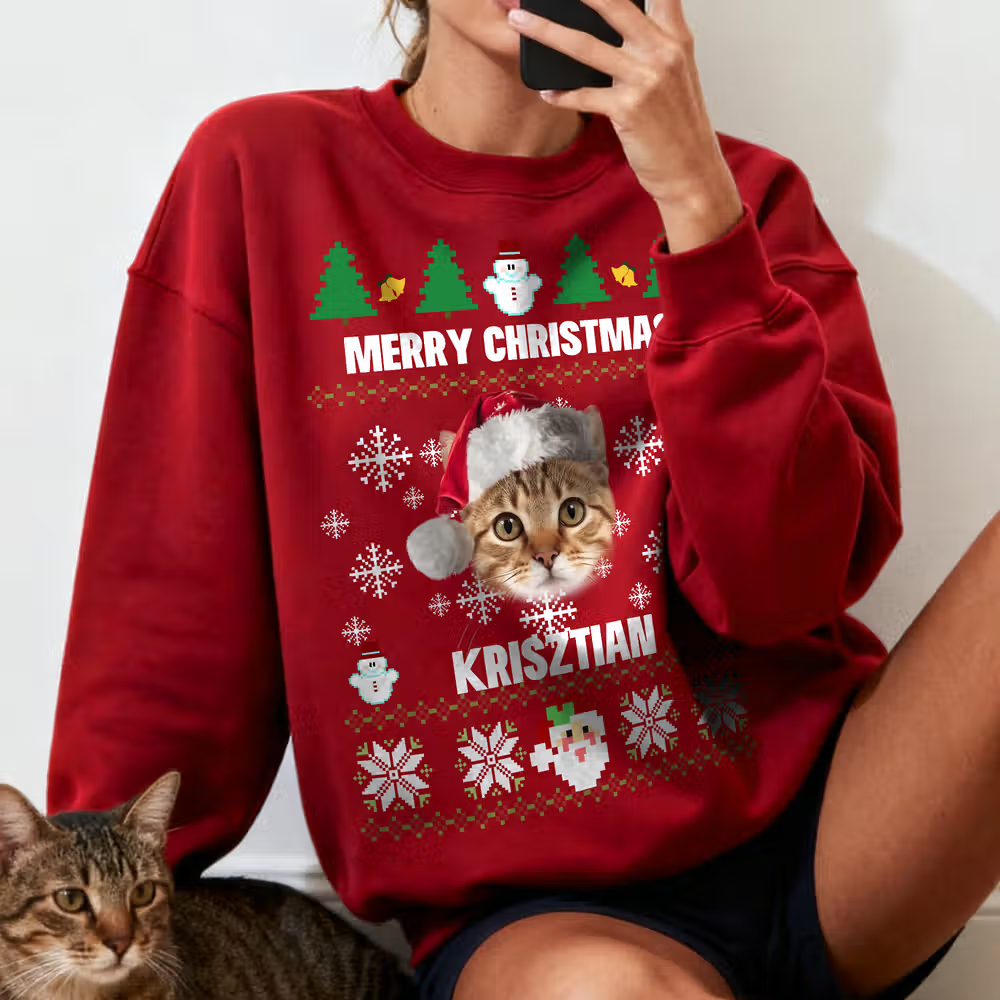 kersttrui met kat
