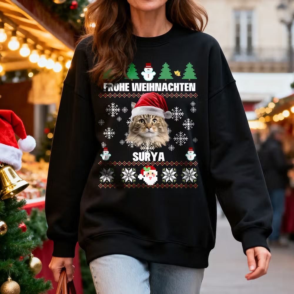 kersttrui op de kerstmarkt