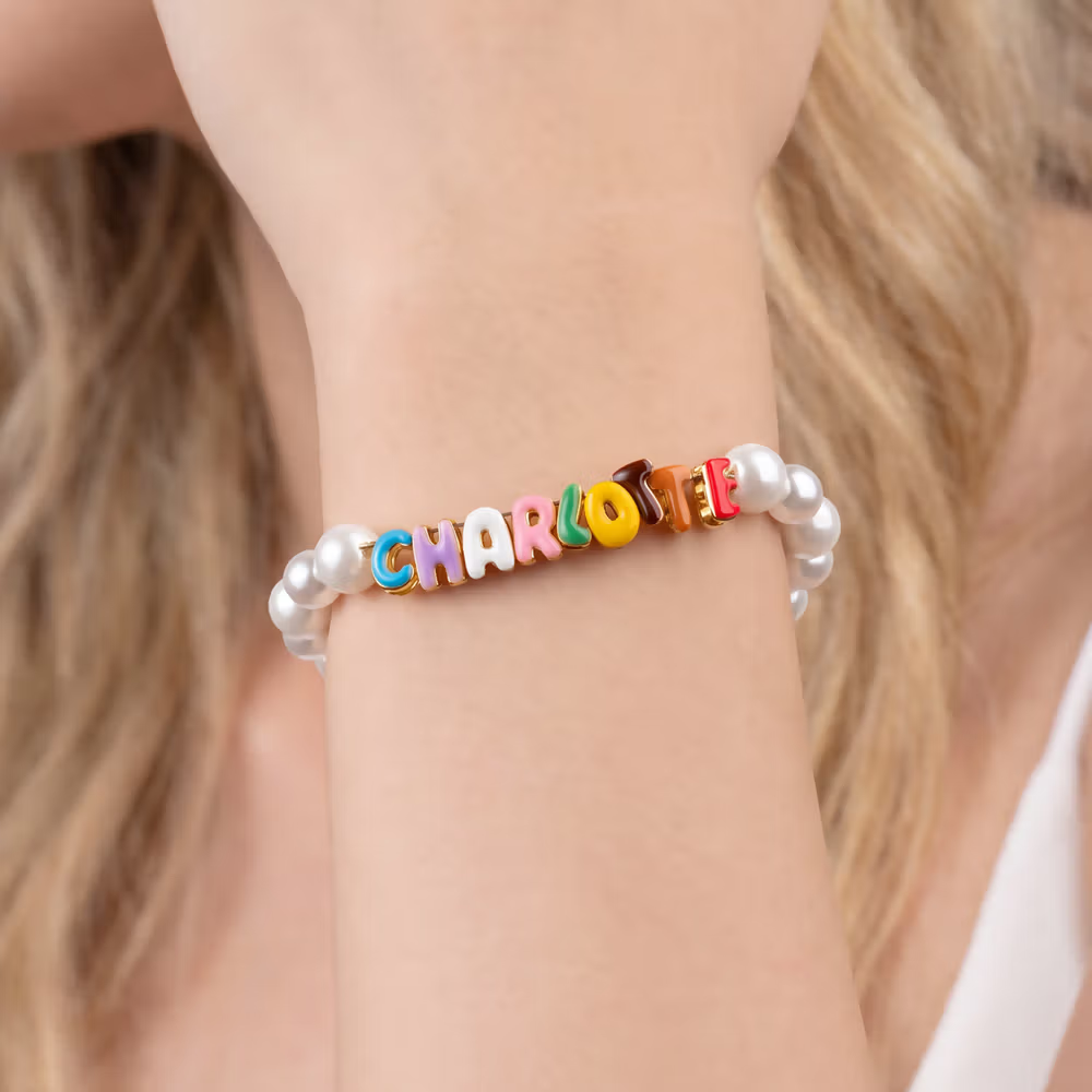 emaille letters armband